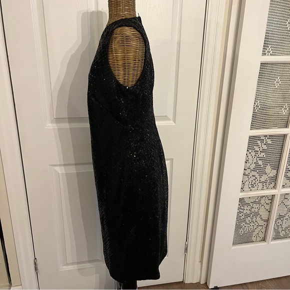 Lauren by Ralph Lauren Black Sequins Dress , Sz 0 - Picture 9 of 10